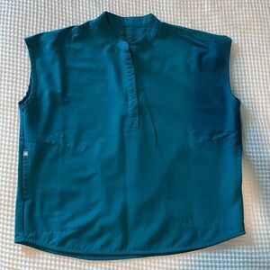 Figs Pacific Blue Rafaela Top